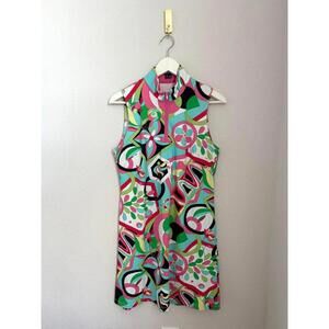 Melly M Women’s Preppy Abstract Colorful Summer Athletic Dress Sz M